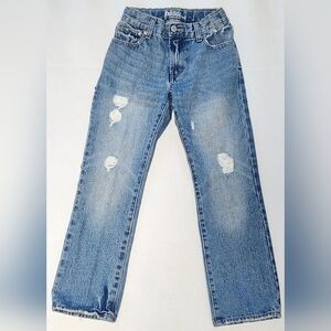 Aeropostale Blue Straight-Leg Jeans with Distressed Details Boys Size 8